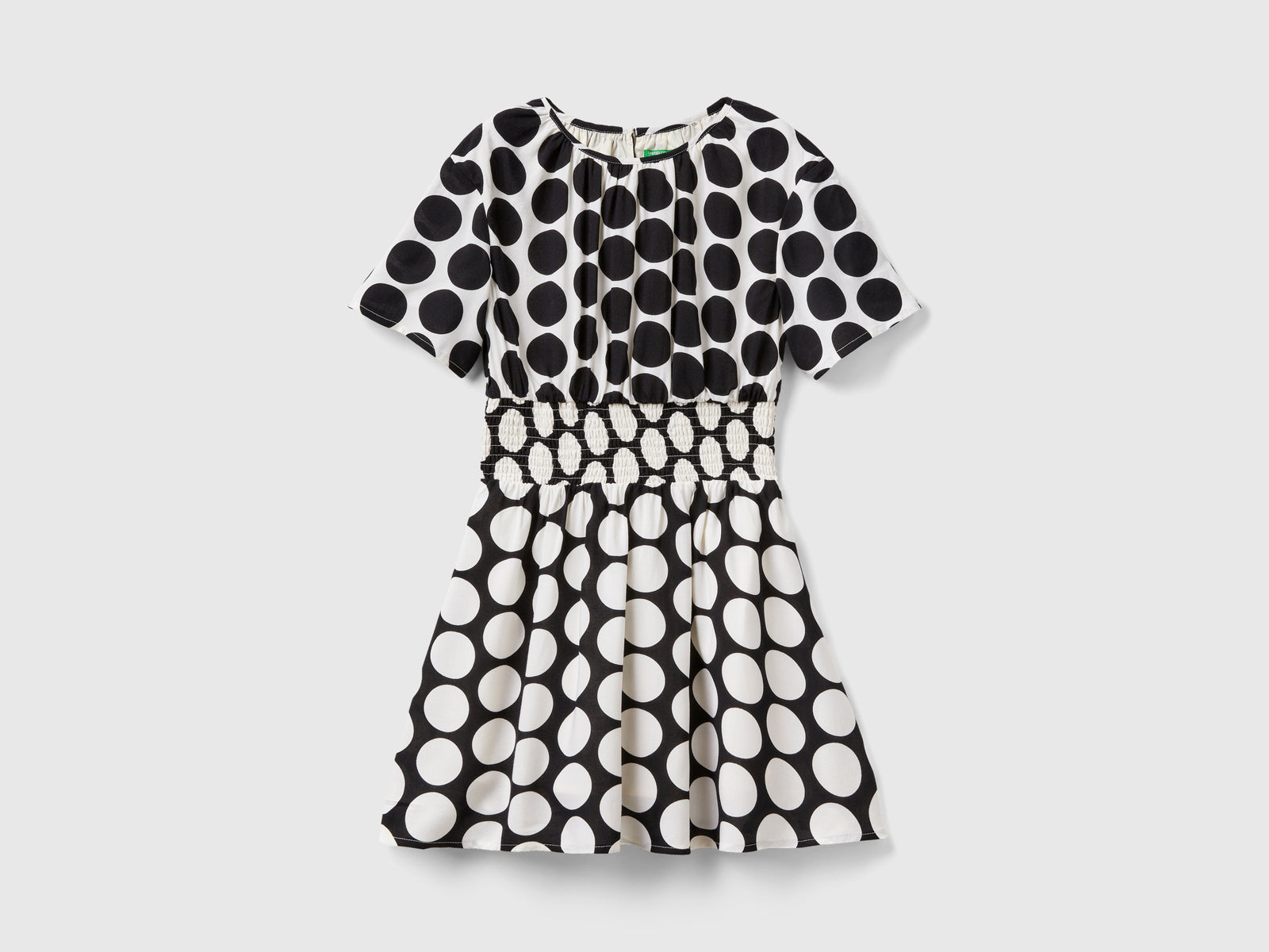 Abito fluido a pois da bambina multi-color | Benetton Outlet