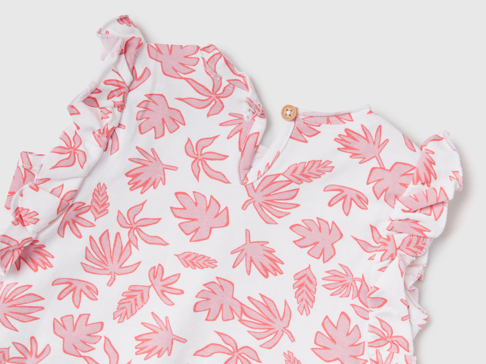 T-shirt leggera in cotone elasticizzato da neonato multi-color 2 | Benetton Outlet