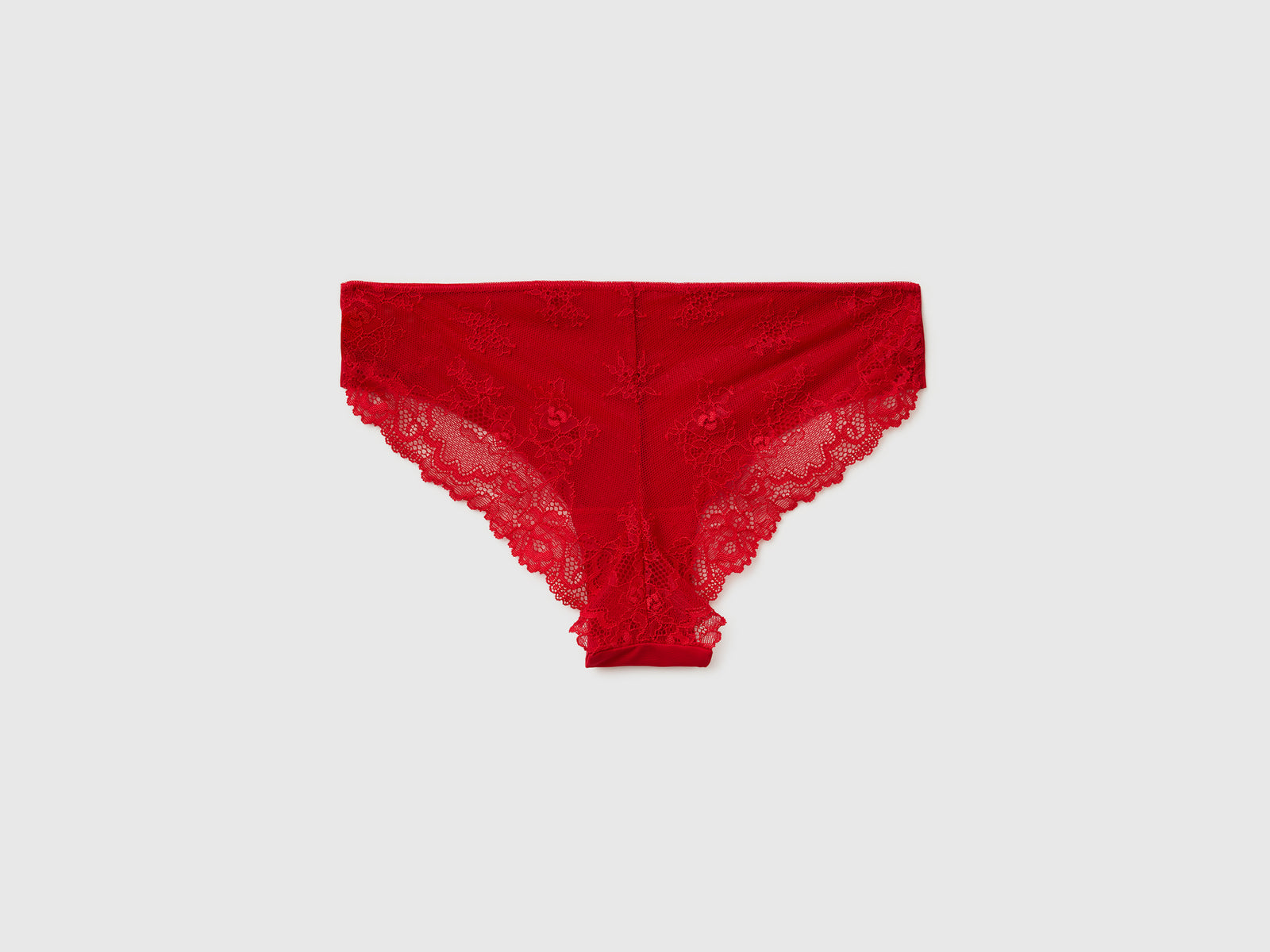 Brasiliana stretch con pizzo da donna rosso 2 | Benetton Outlet