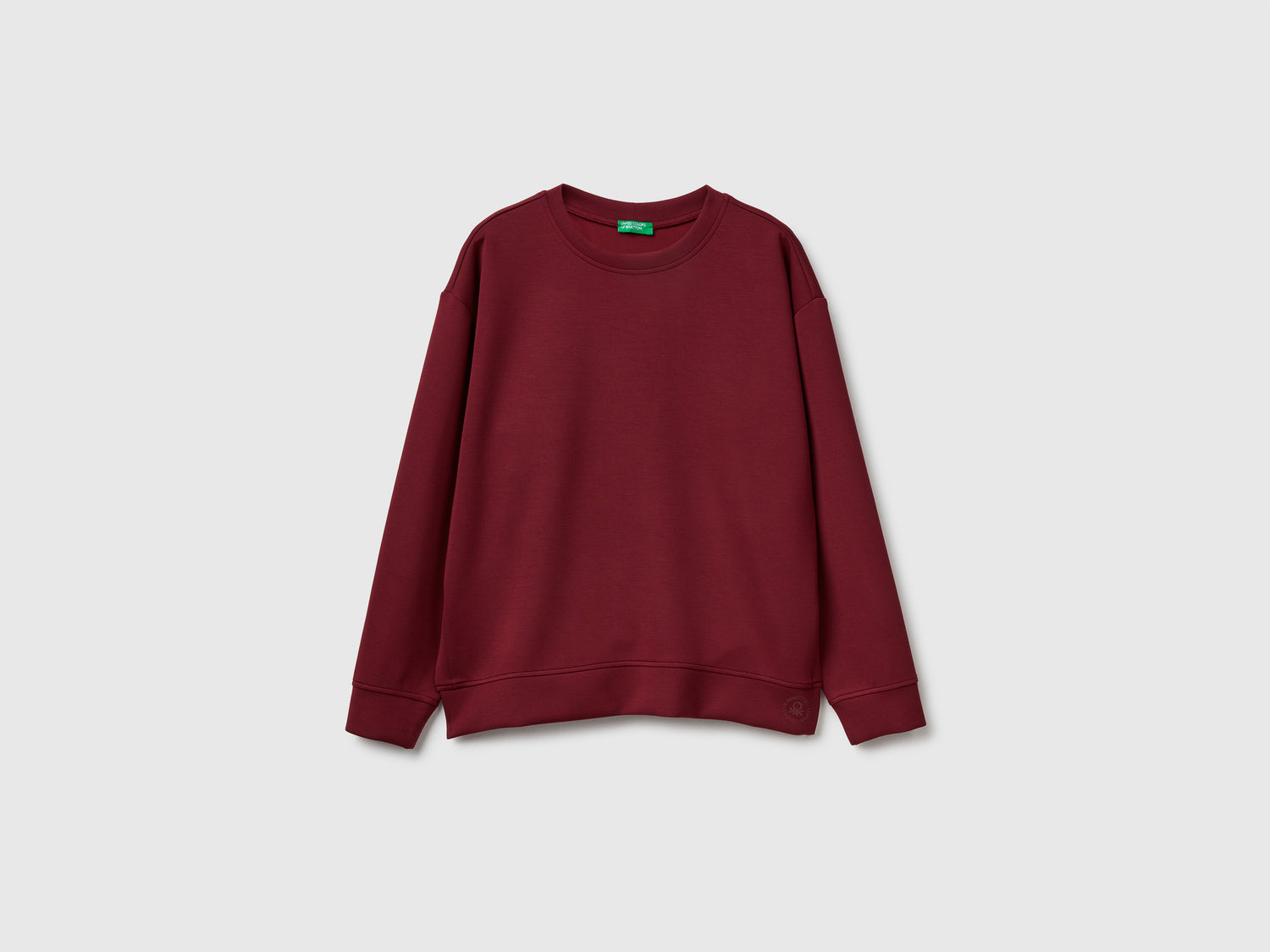 Felpa in misto Modal da donna bordeaux | Benetton Outlet