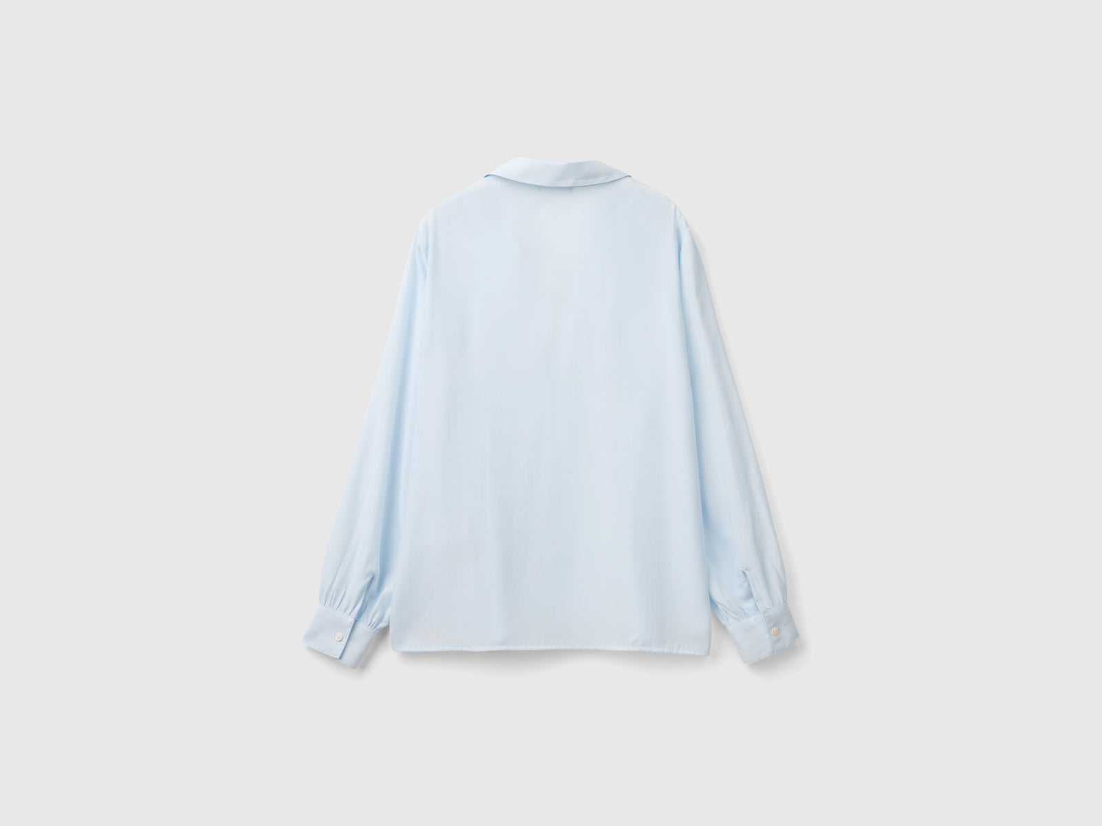 Camicia con scollo a V da donna celeste 2 | Benetton Outlet