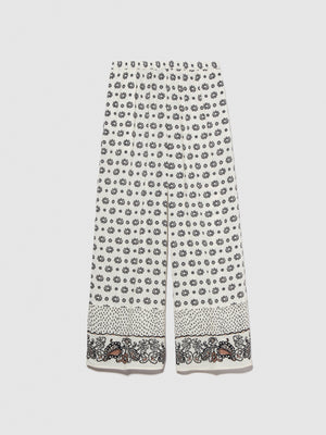 Pantaloni stampati in satin