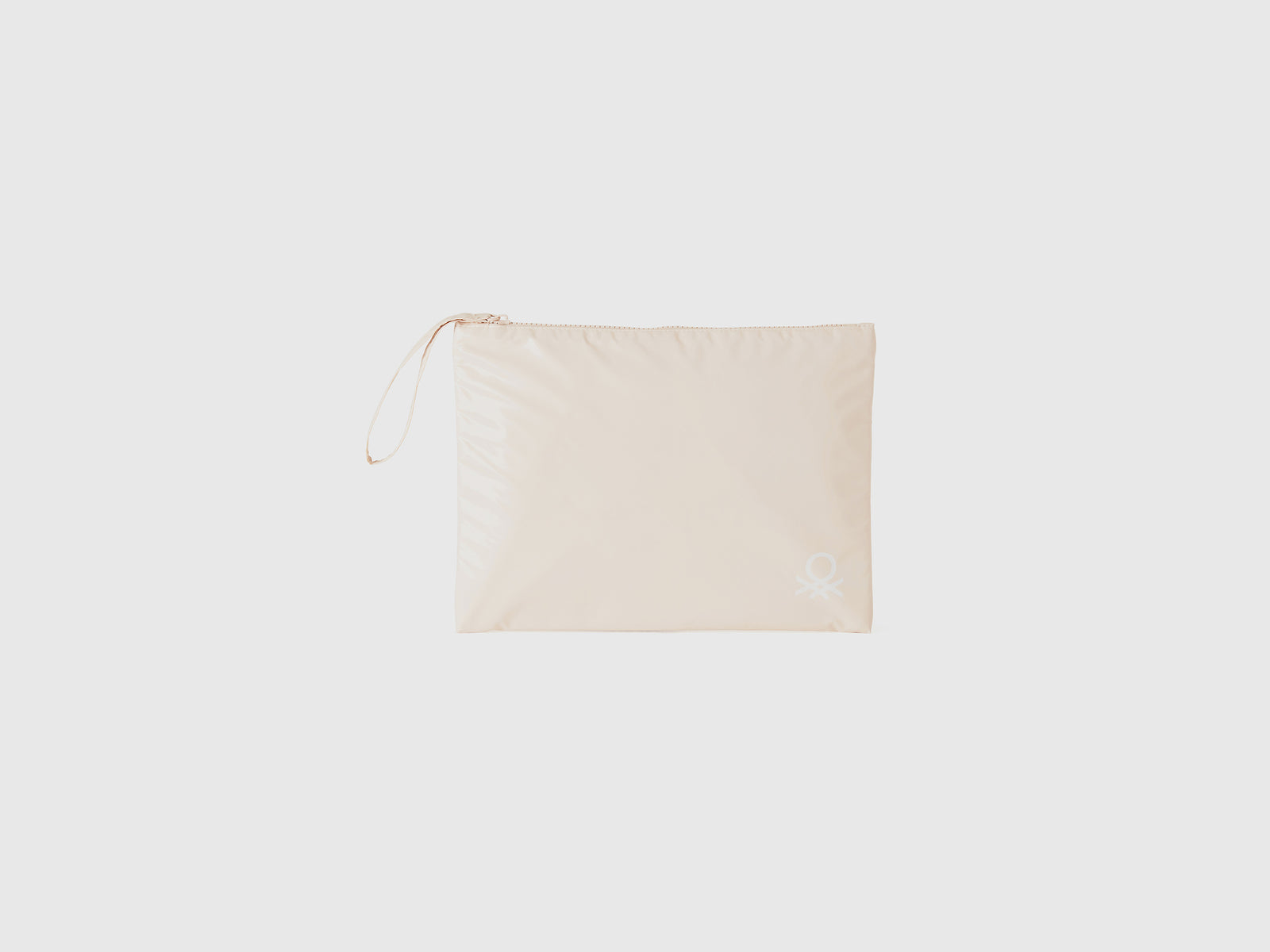 Busta grande con logo da uomo beige | Multimarchio Outlet