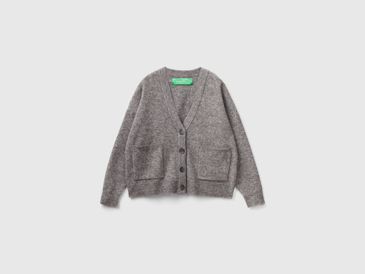 Cardigan over in filato riciclato