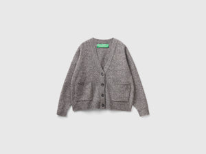Cardigan over in filato riciclato