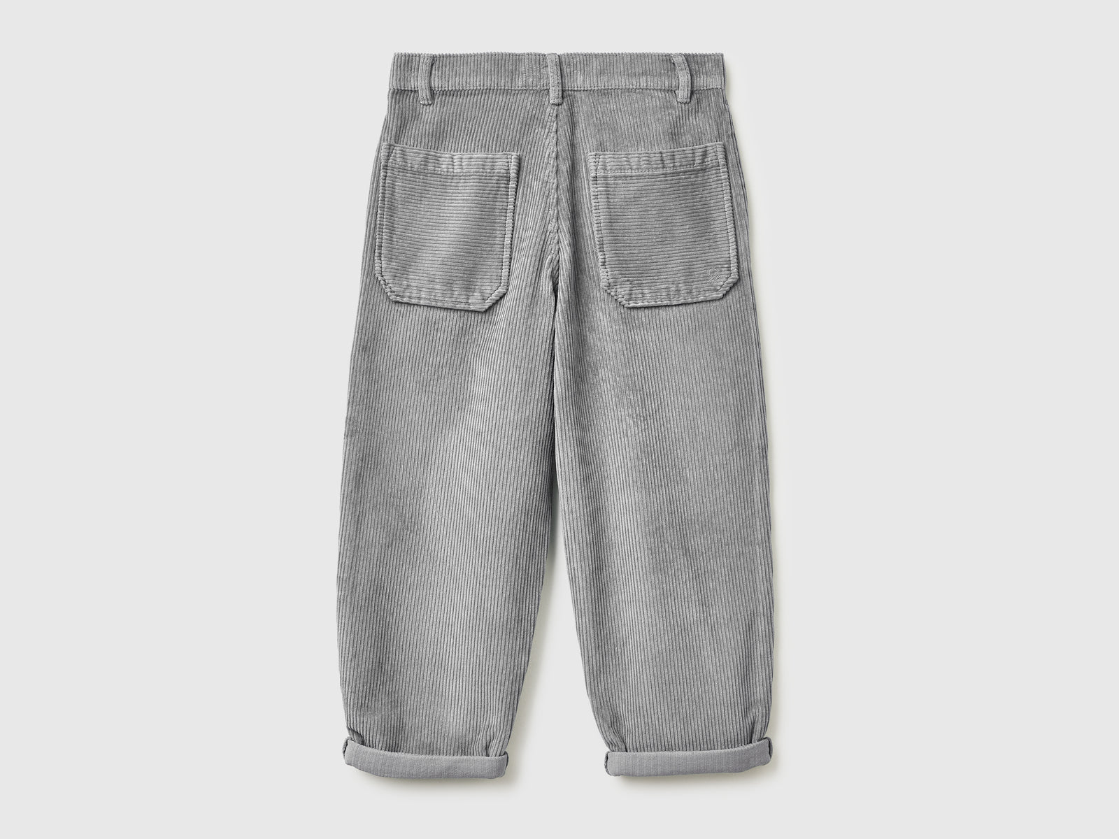 Pantaloni baloon fit in velluto da bambino grigio 2 | Benetton Outlet