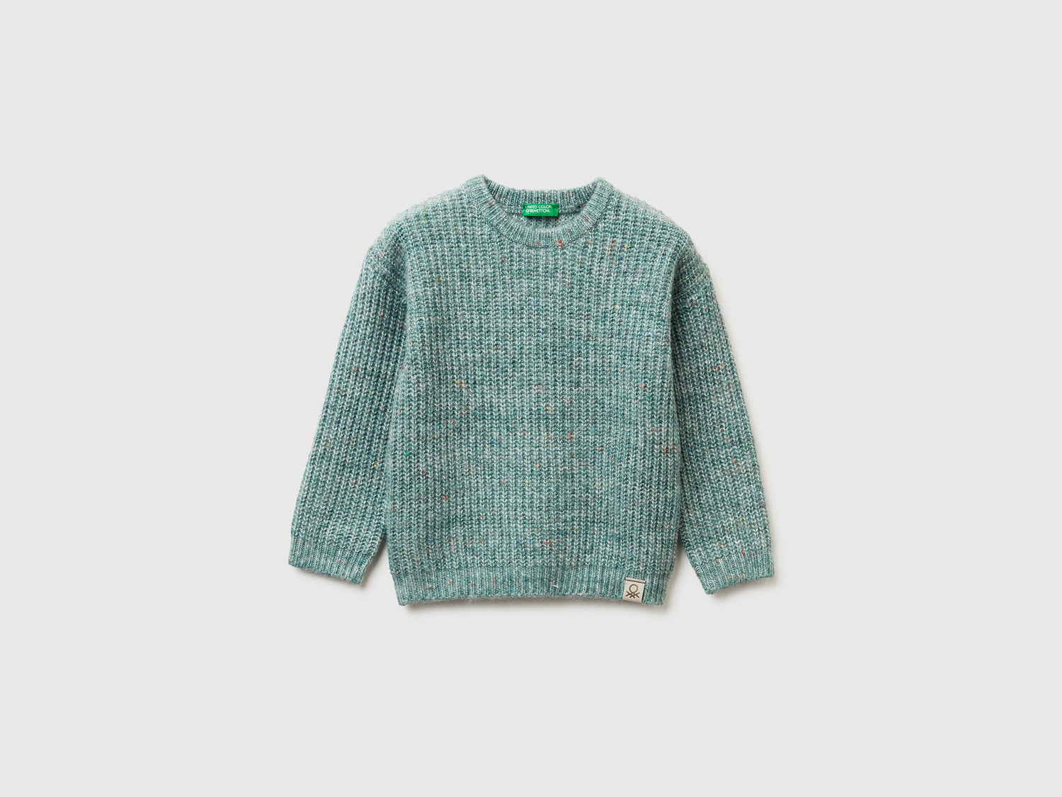 Maglia in misto lana da bimbo verde acqua | Benetton Outlet