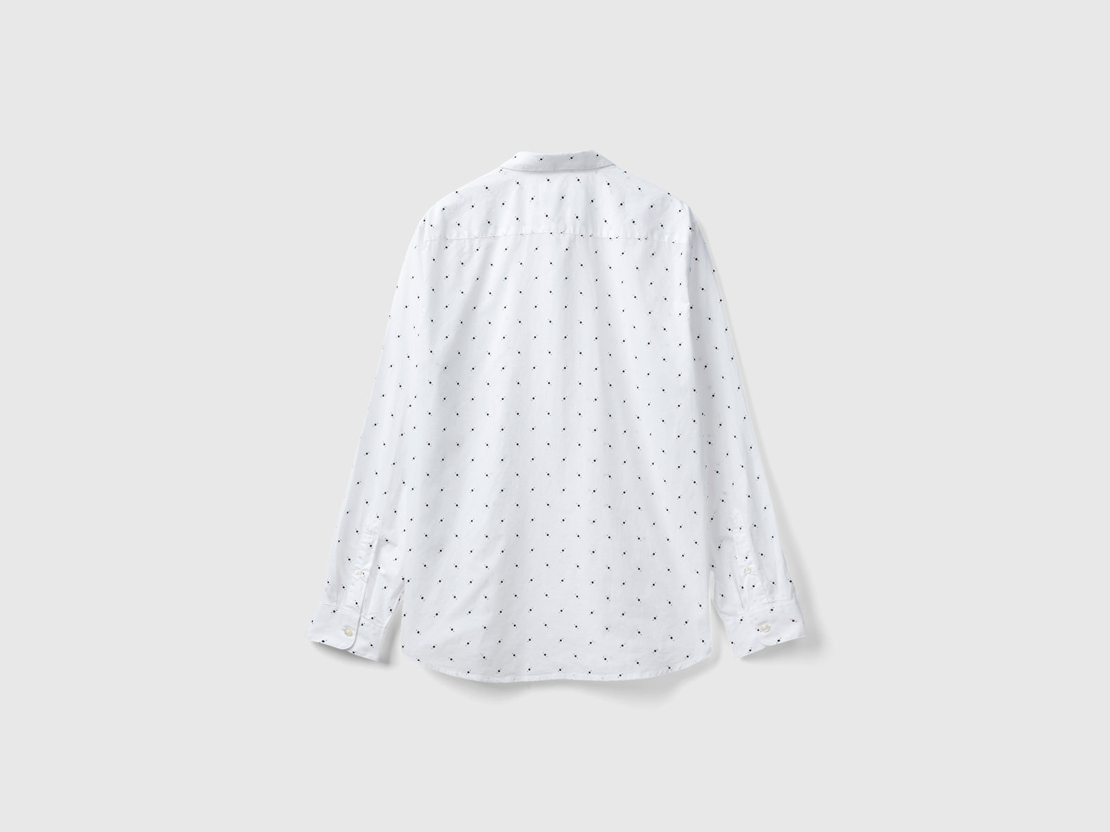 Camicia fantasia slim fit da uomo bianco 2 | Benetton Outlet
