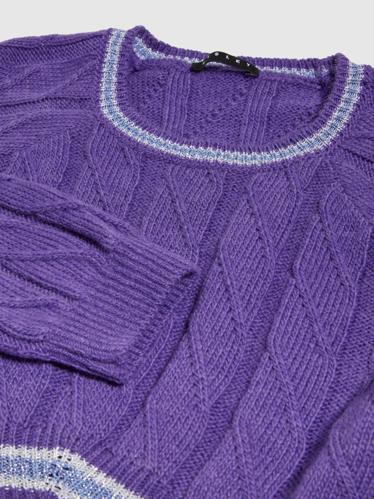 Maglia cropped con lurex