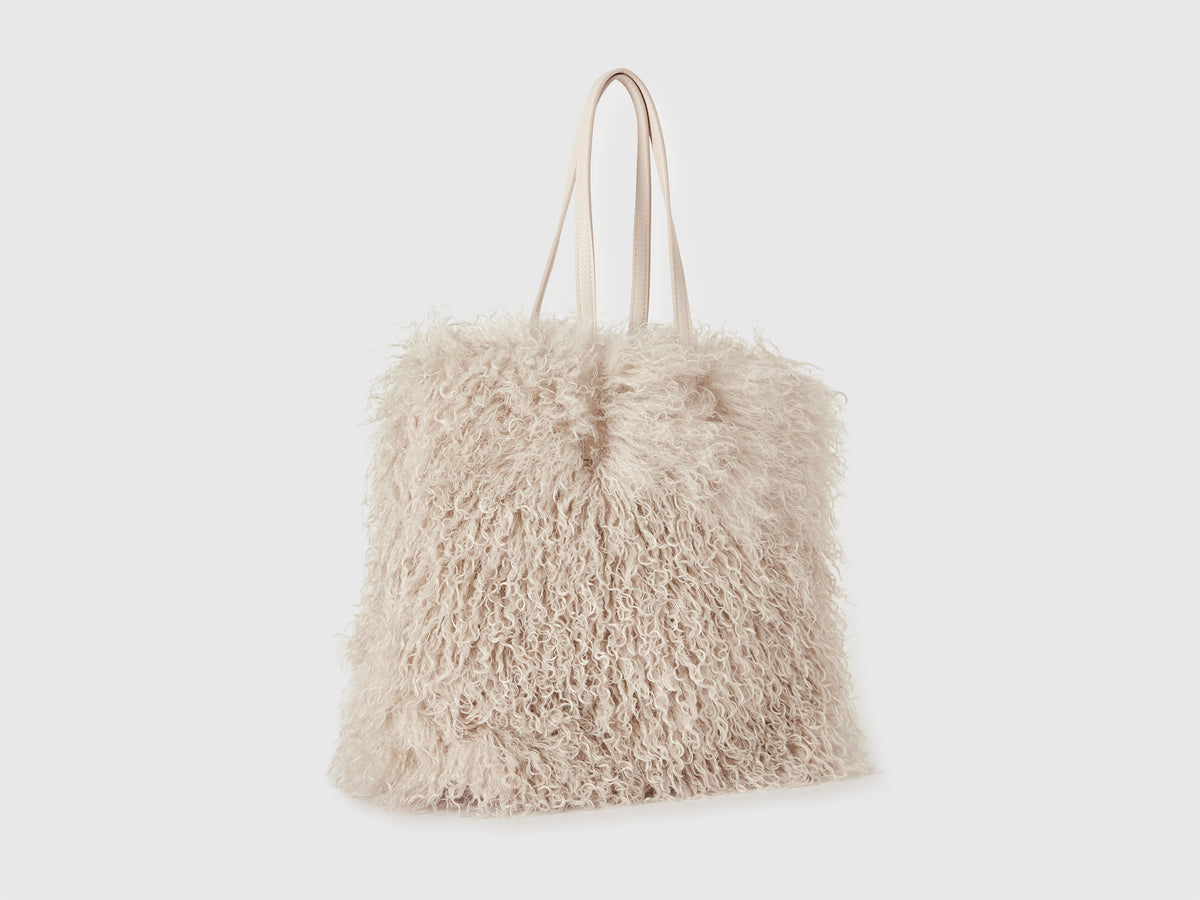 Borsa in pelliccetta sintetica