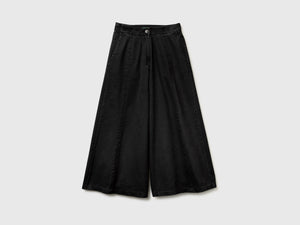 Pantaloni ampi 3/4 in cotone