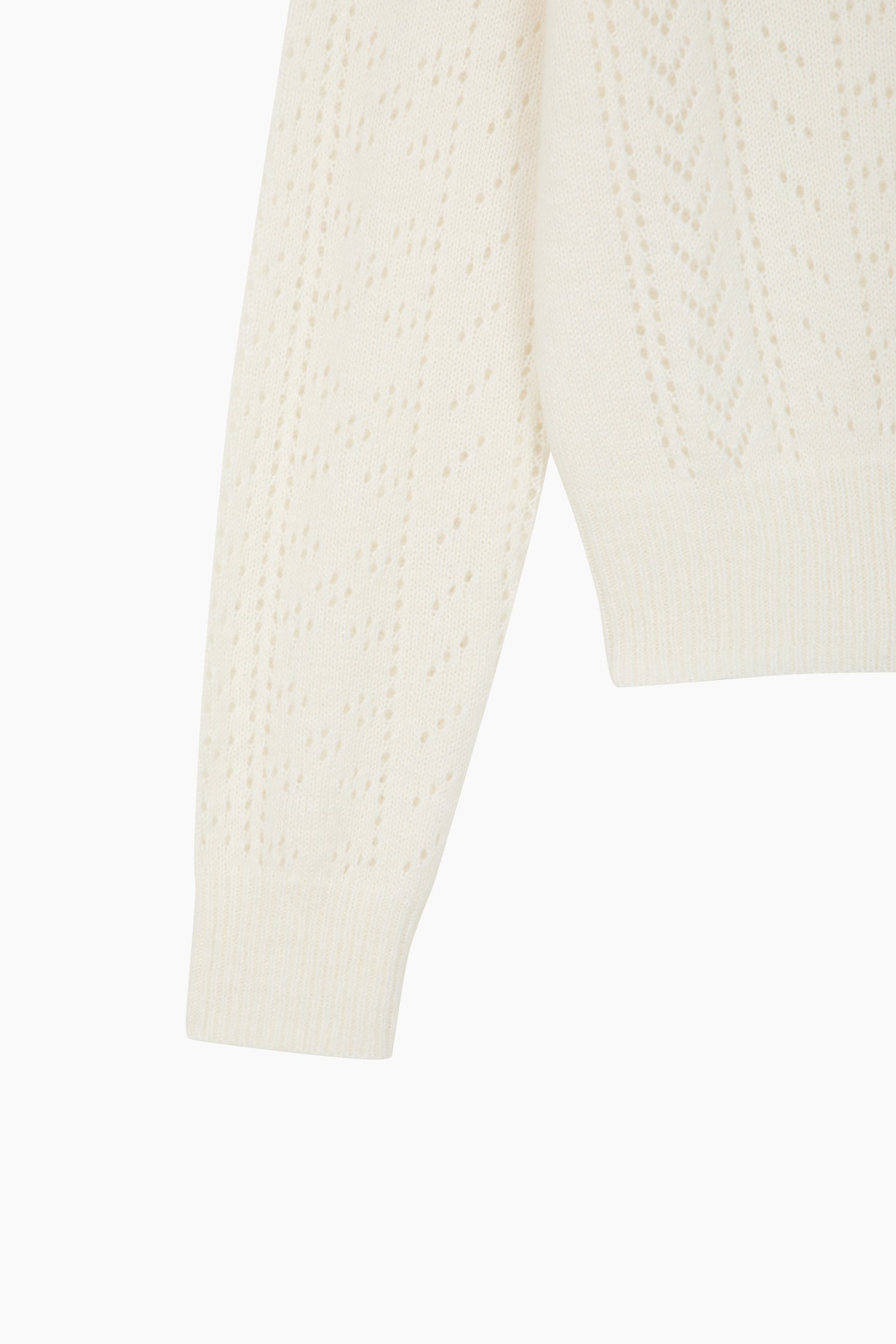 Cardigan traforato da donna bianco panna 4 | Sisley Outlet