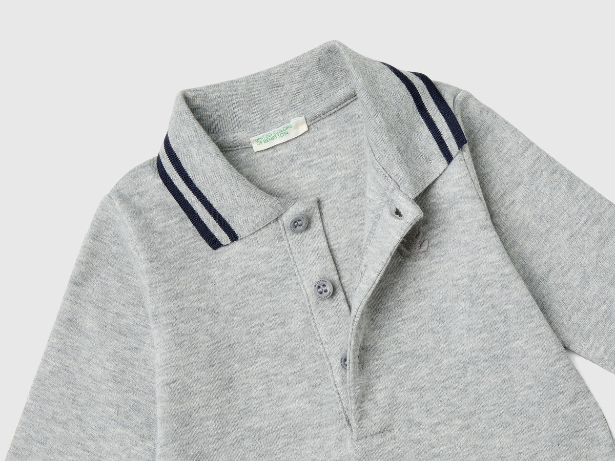 Body a polo in cotone bio