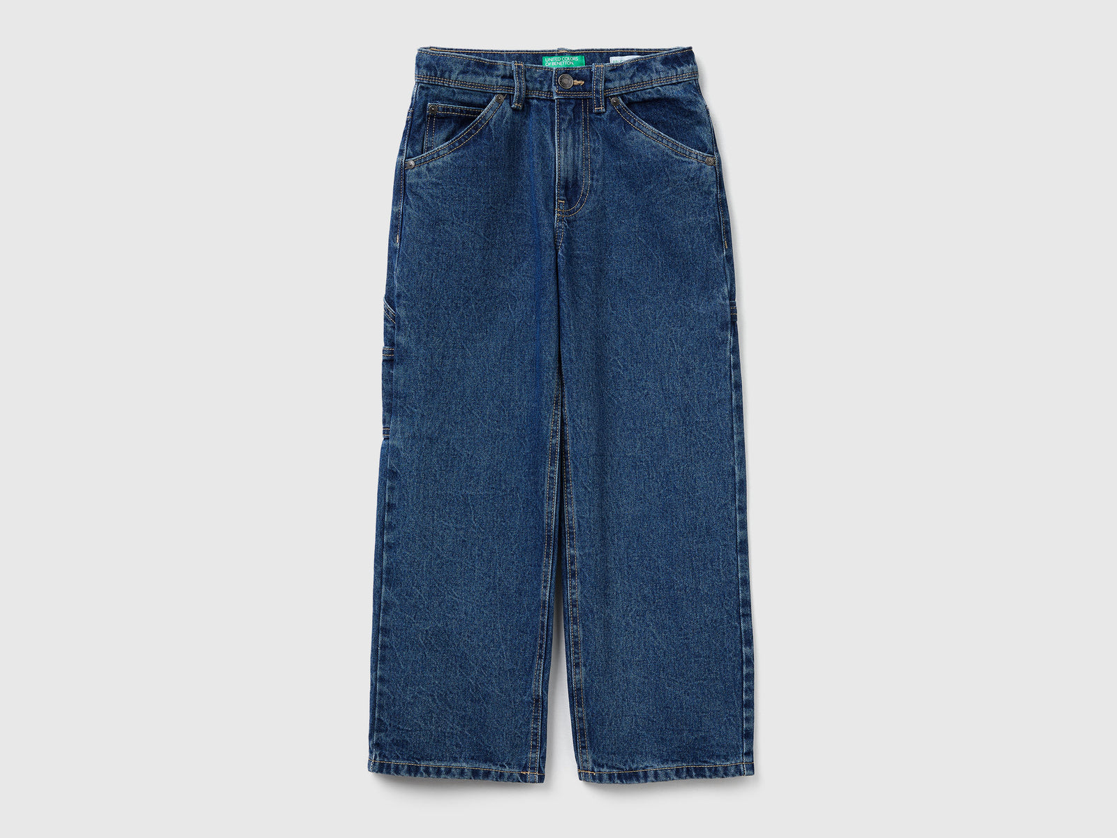 Jeans stile worker da bambino blu | Benetton Outlet
