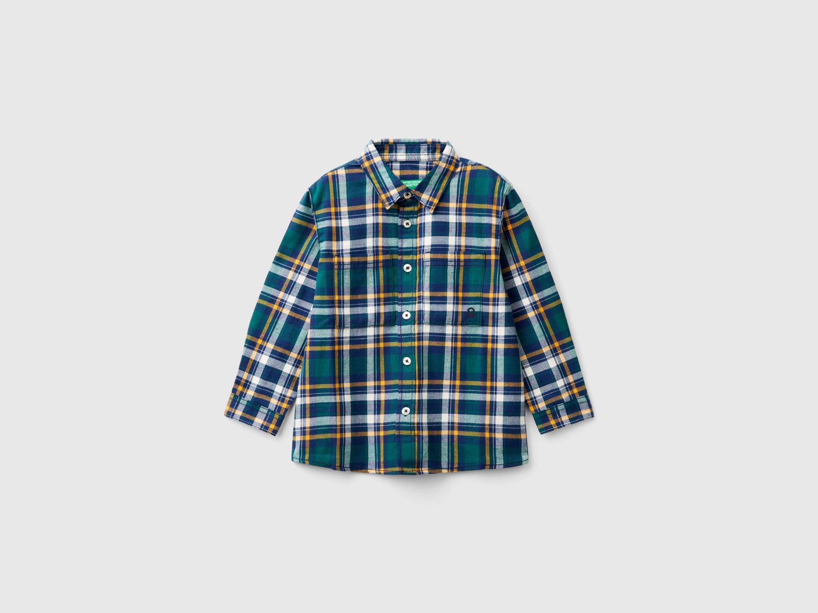 Camicia scozzese 100% cotone da bimbo multi-color | Benetton Outlet