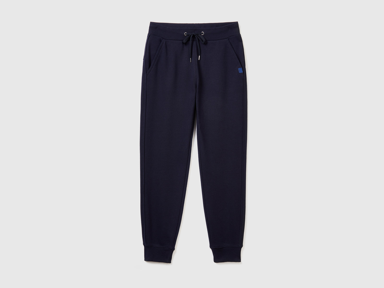 Pantaloni in felpa con coulisse da donna blu scuro | Benetton Outlet