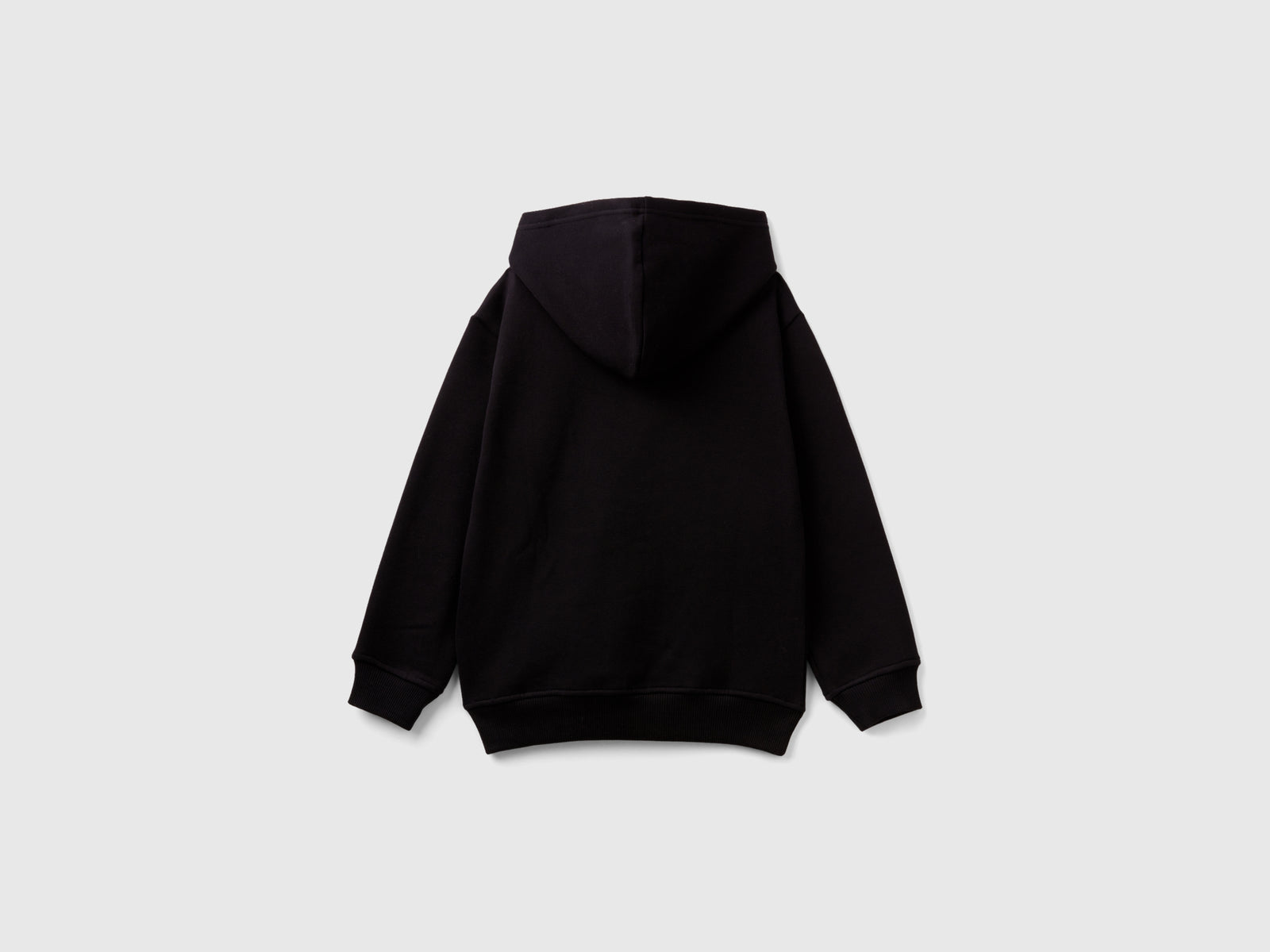 Calda felpa con cappuccio da bambino nero 2 | Benetton Outlet