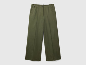 Pantaloni con gamba dritta in cotone stretch