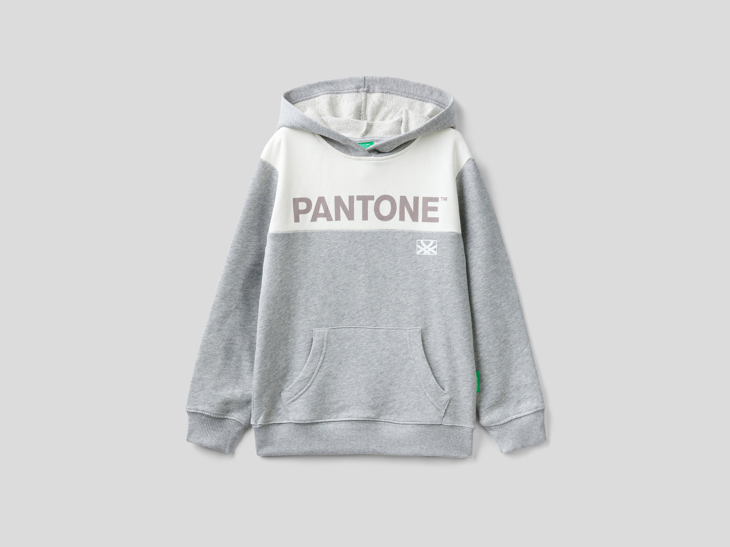 Felpa con cappuccio BenettonxPantone™ da bambino grigio | Benetton Outlet