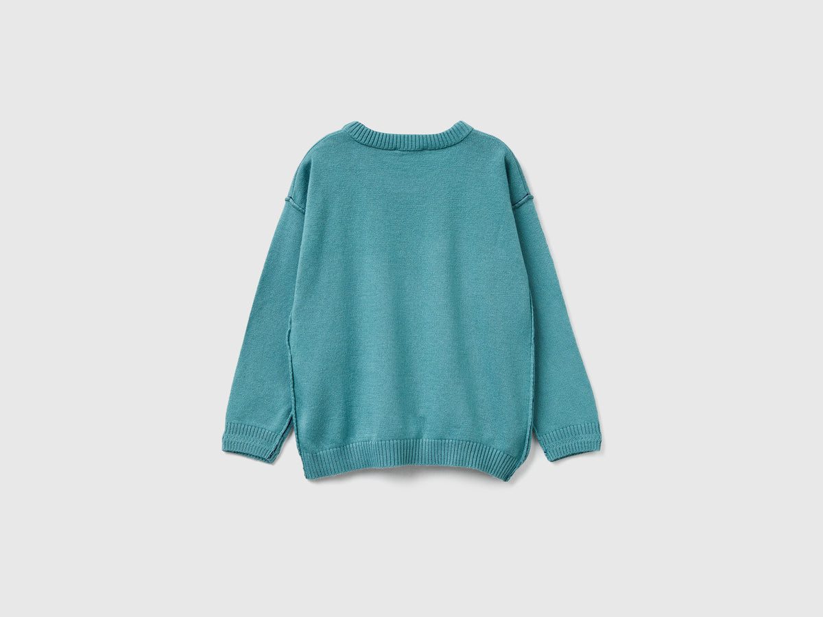 Maglia girocollo con ricamo