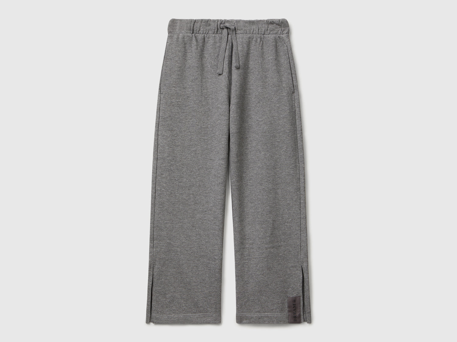 Pantaloni ampi in felpa da bambina grigio scuro | Benetton Outlet