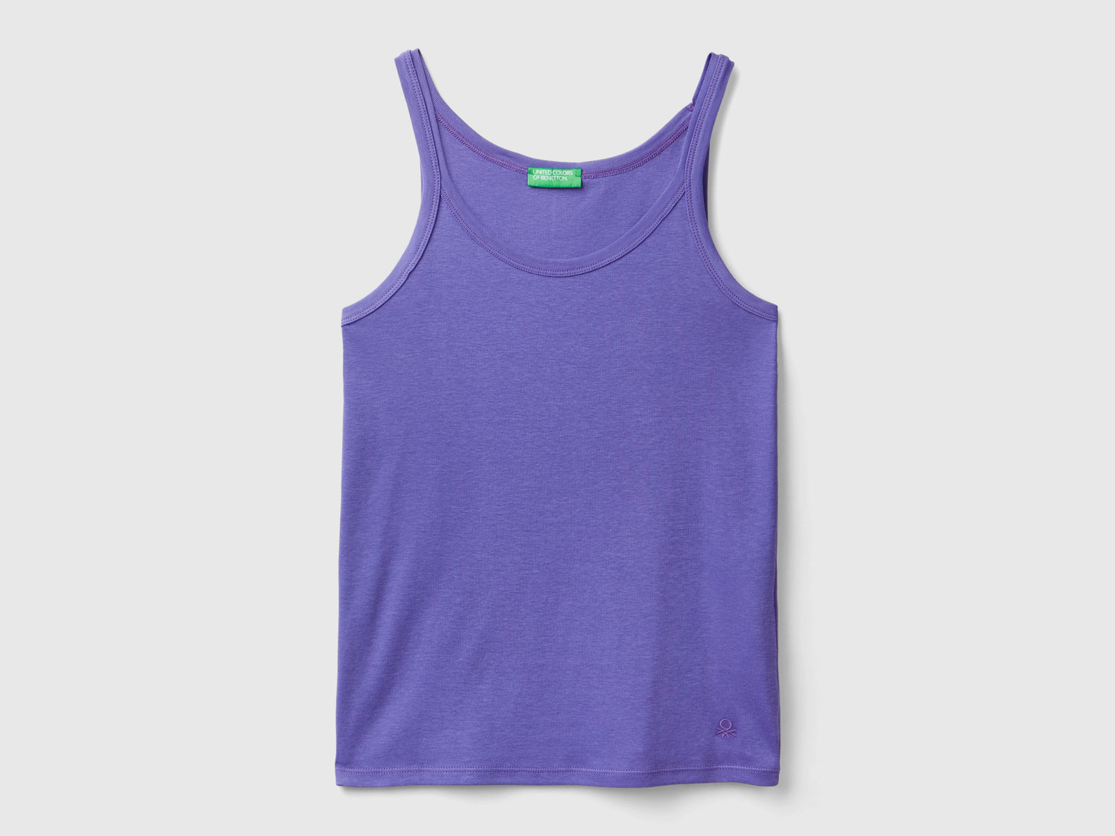 Canotta in puro cotone da donna viola | Benetton Outlet