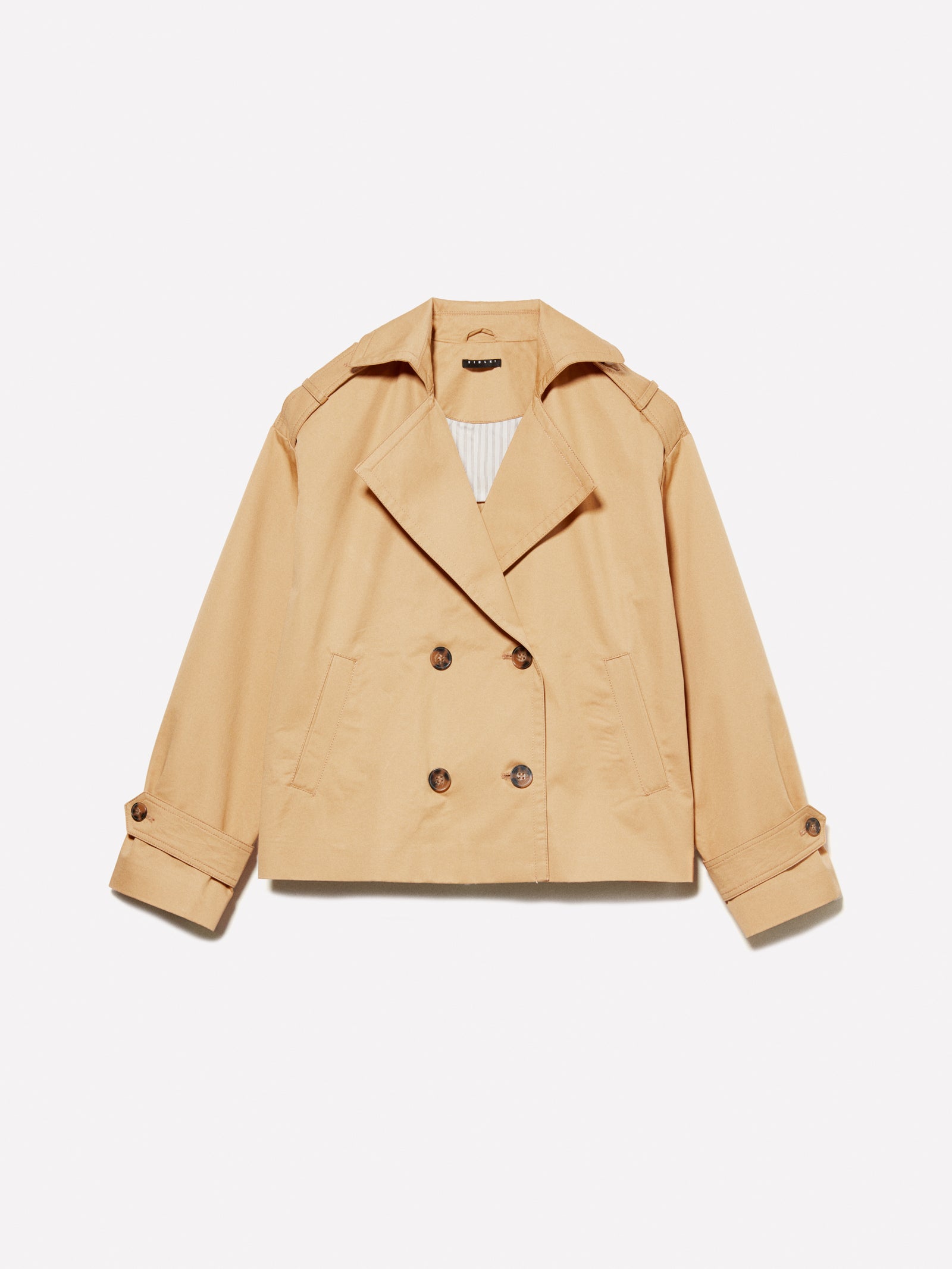 Short trench coat da donna senape | Sisley Outlet