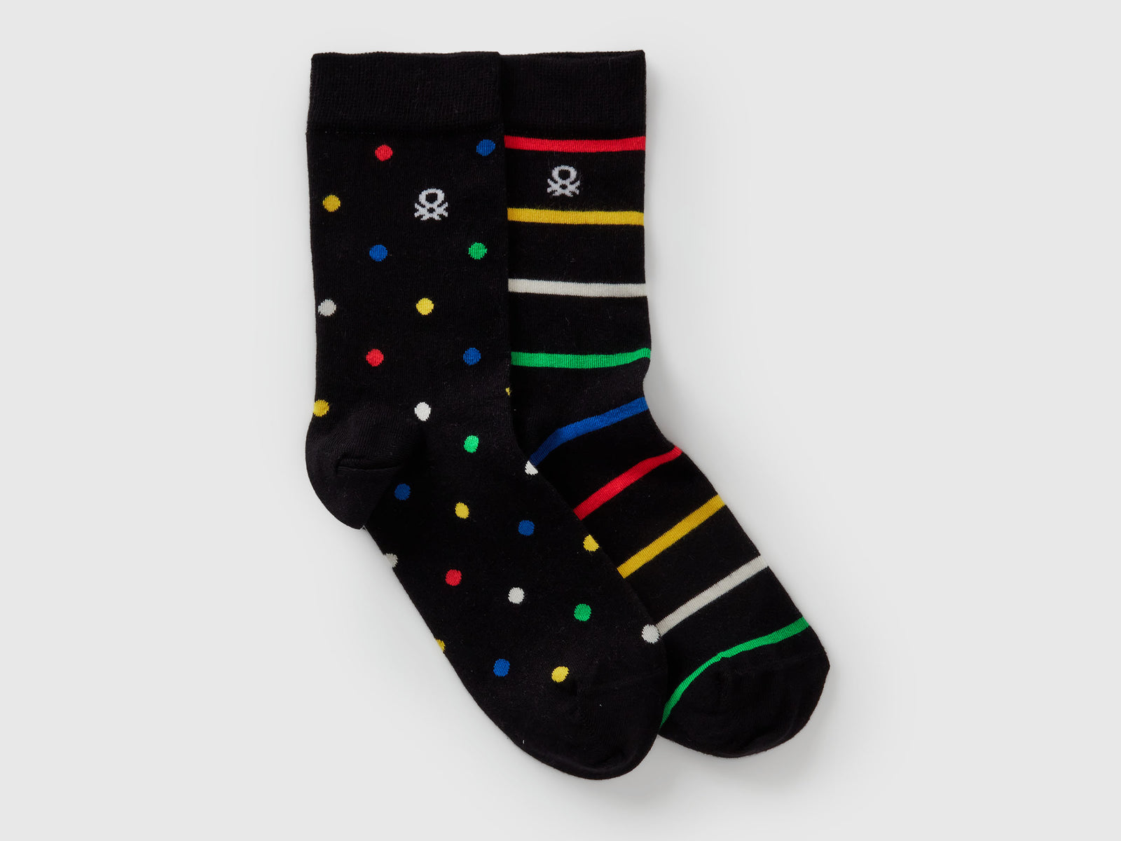 Due paia di calzini alti fantasia da uomo multi-color | Benetton Outlet