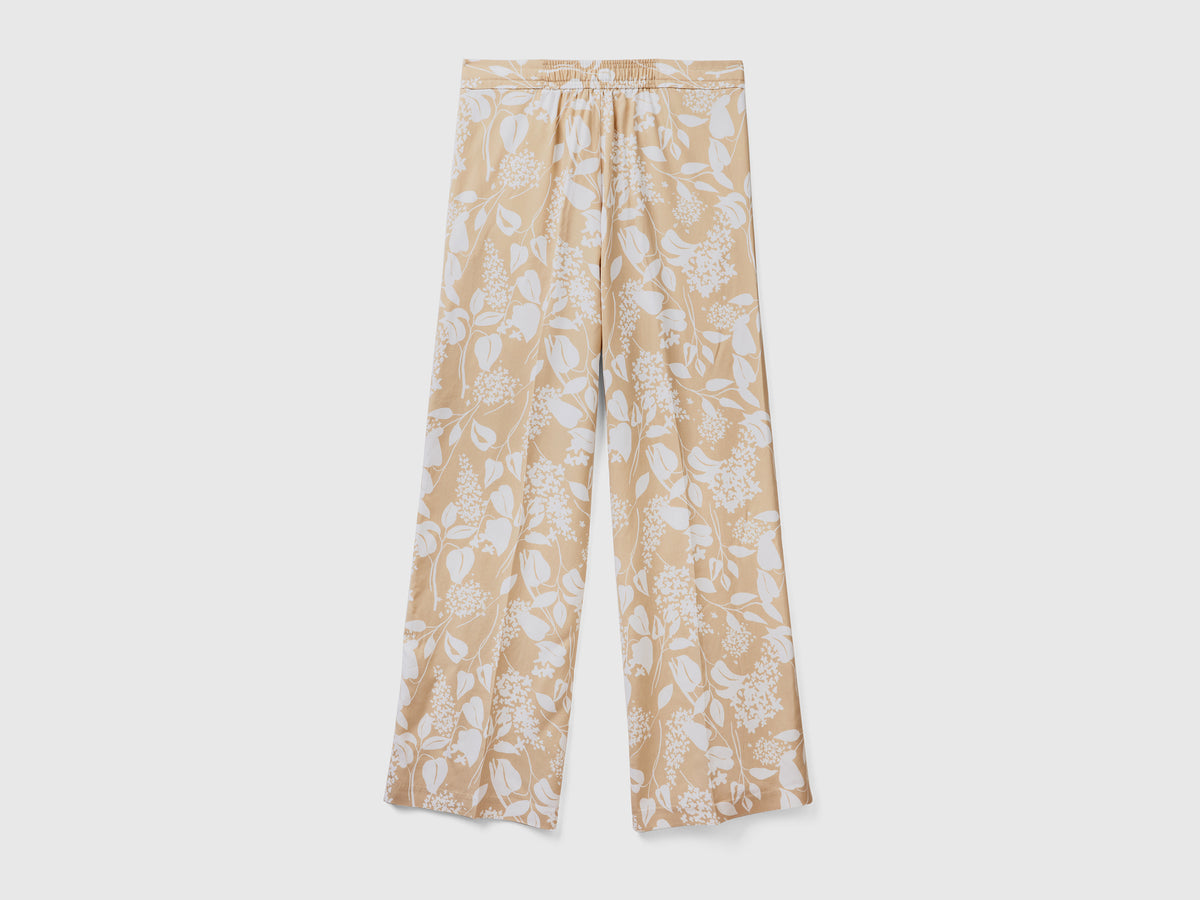Pantaloni lunghi fluidi in puro lyocell