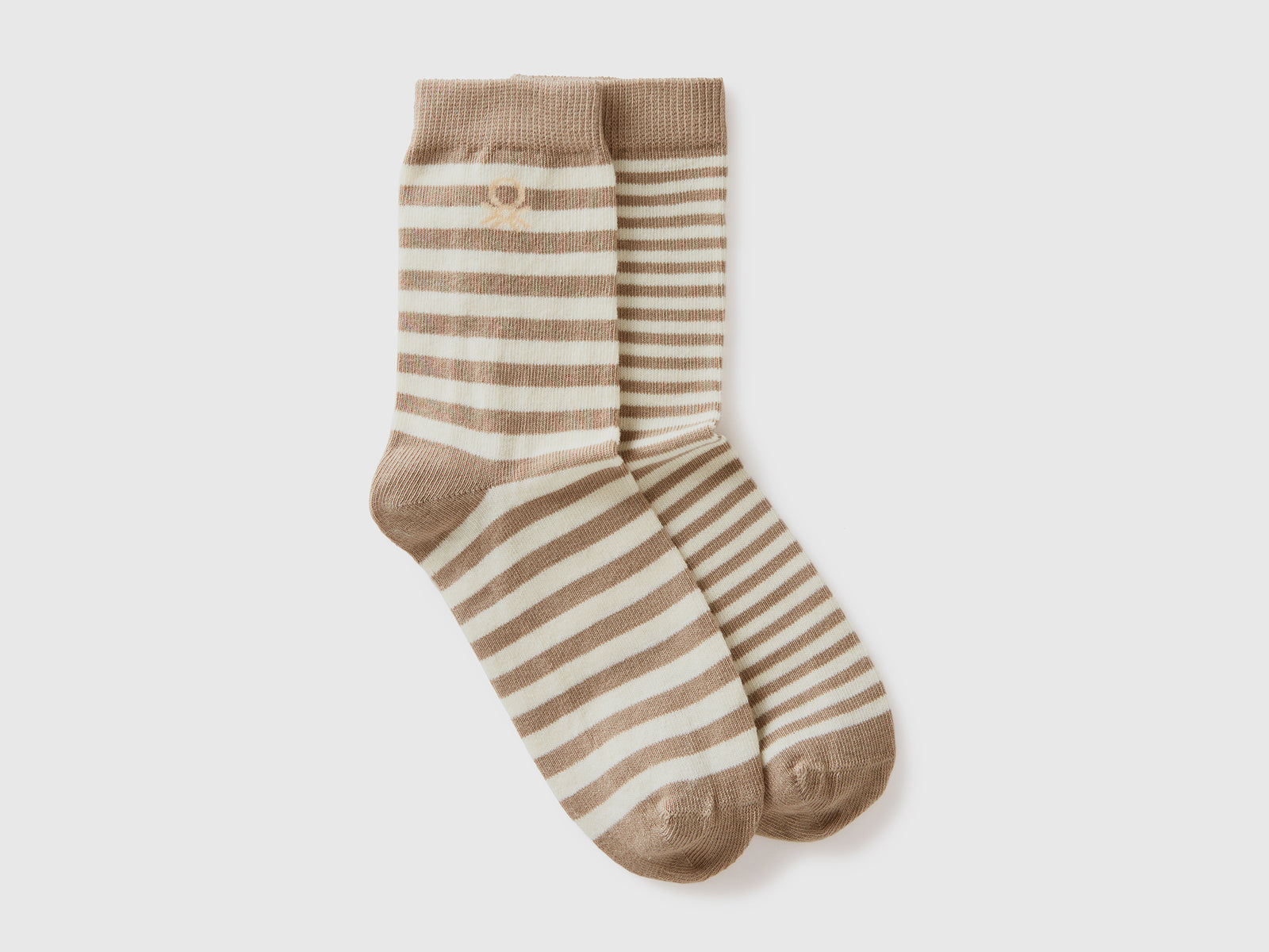 Calzini lunghi mix & match a righe da bambino cammello | Benetton Outlet