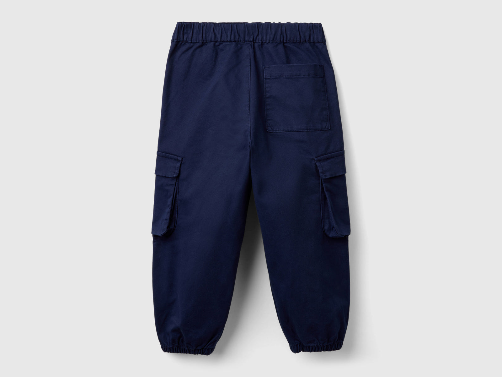 Pantaloni parachute in cotone stretch da bimbo blu scuro 2 | Benetton Outlet