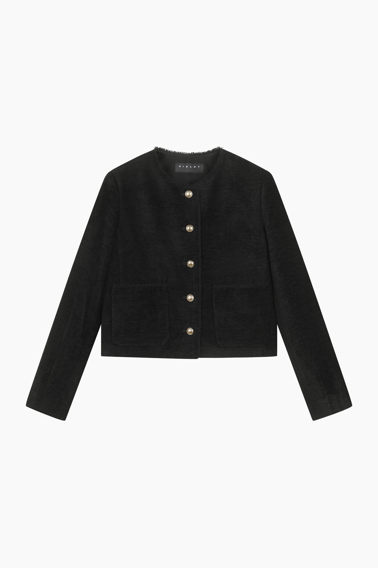 Giacca con bottoni effetto perla da donna nero | Sisley Outlet