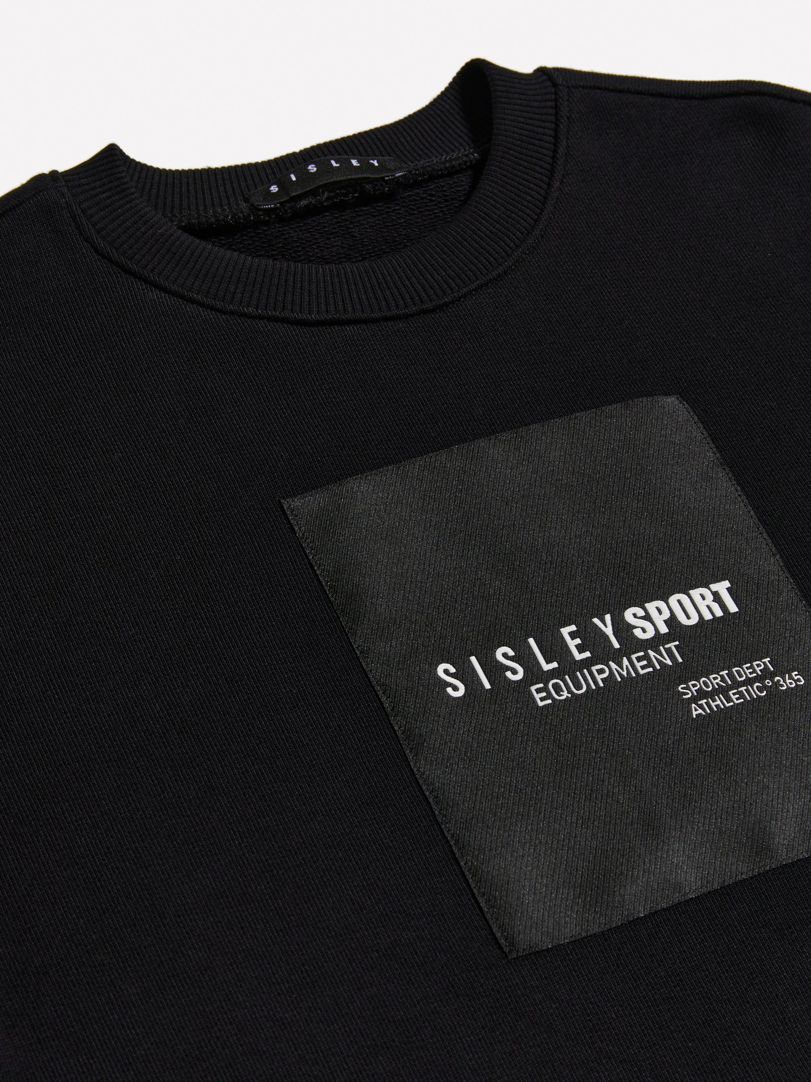 Felpa con etichetta logata da bambino nero 3 | Sisley young Outlet