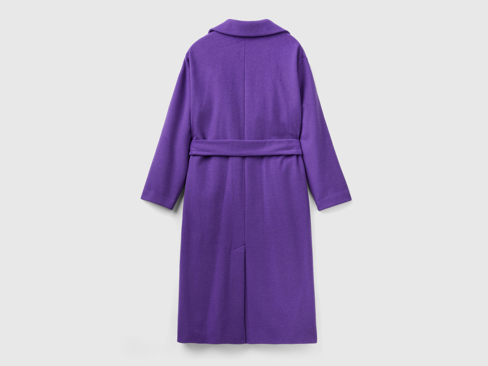 Cappotto lungo con cintura da donna viola 2 | Benetton Outlet