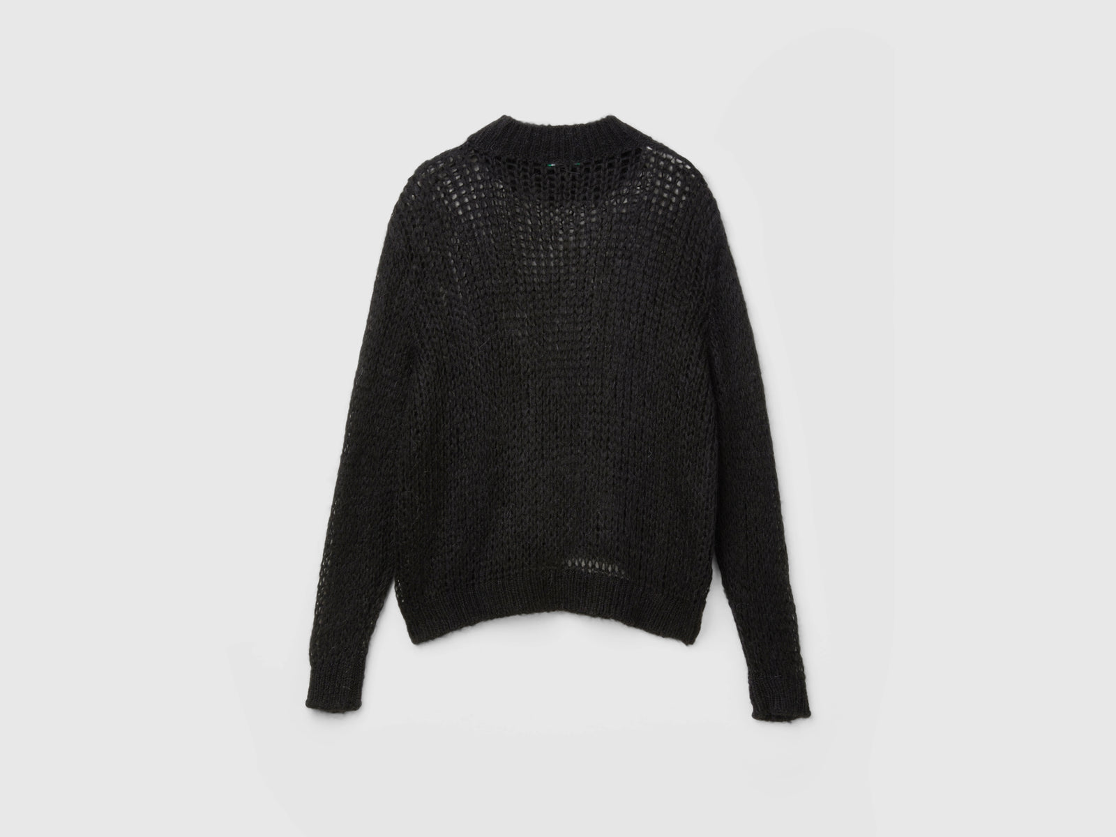 Mohair blend mesh turtleneck da donna nero 2 | Benetton Outlet