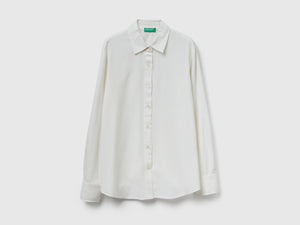 Camicia a righe in misto viscosa