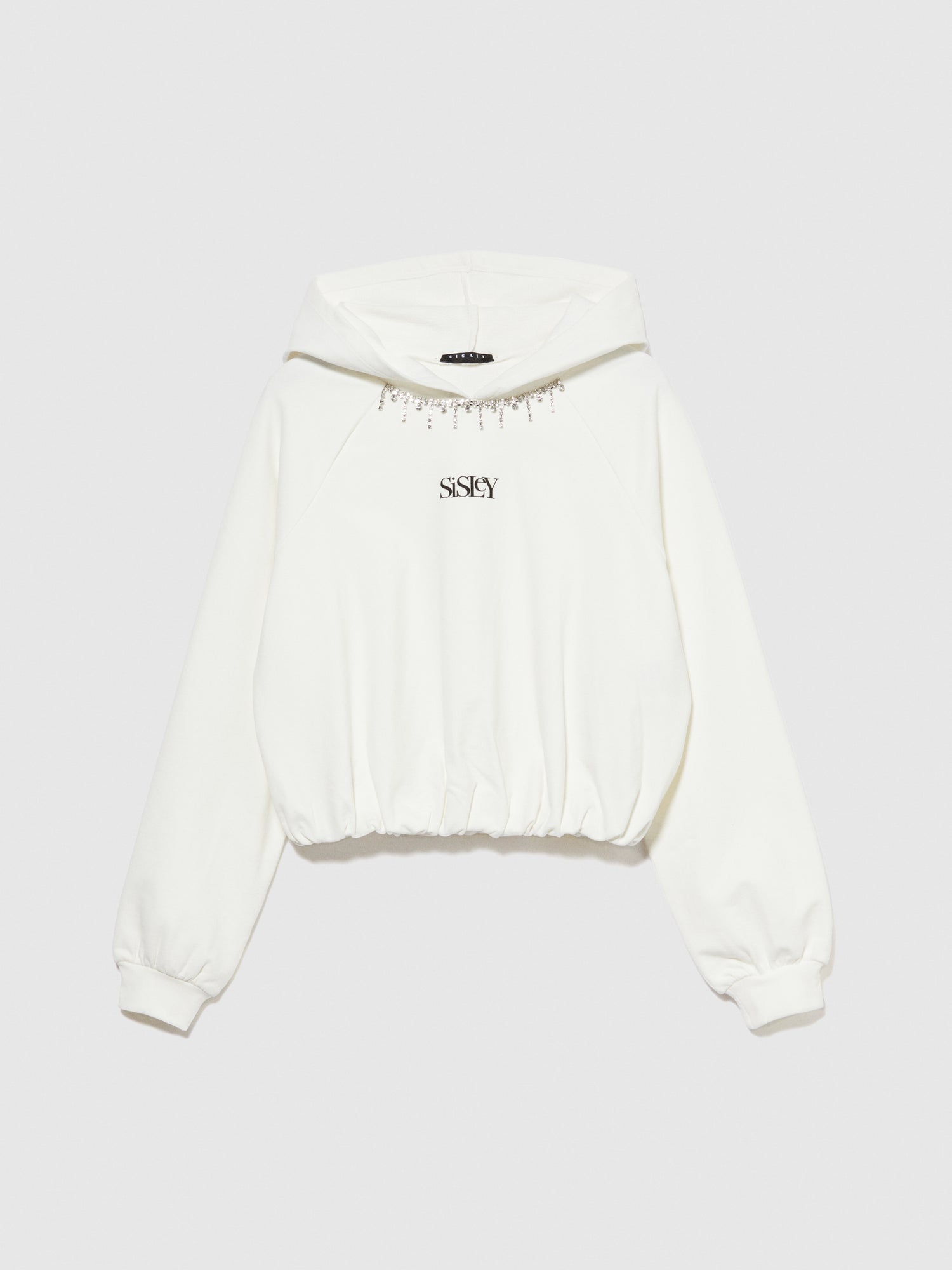 Felpa con dettaglio gioiello da bambina bianco | Sisley young Outlet