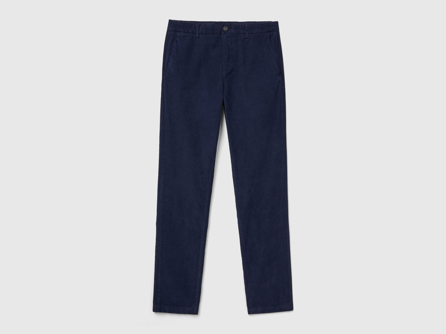 Pantaloni in velluto stretch da uomo blu scuro | Benetton Outlet