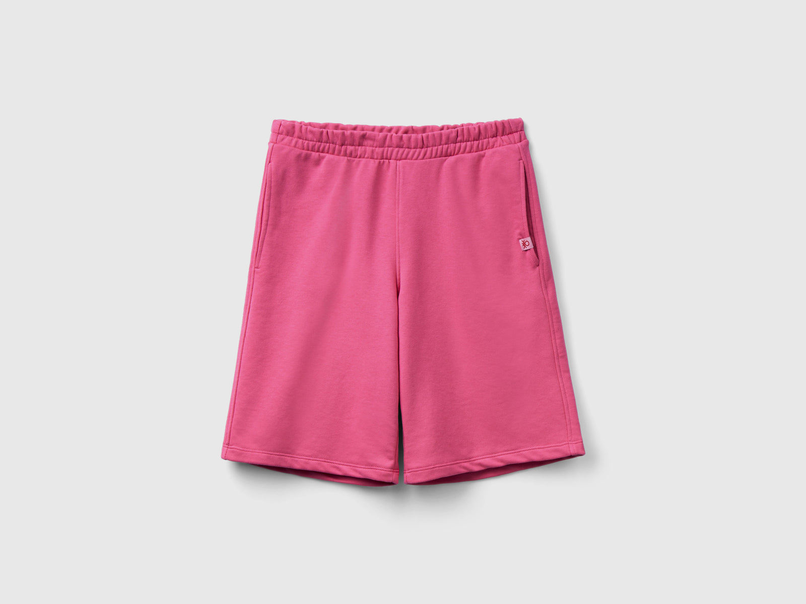 Bermuda morbidi in felpa da donna fucsia | Benetton Outlet