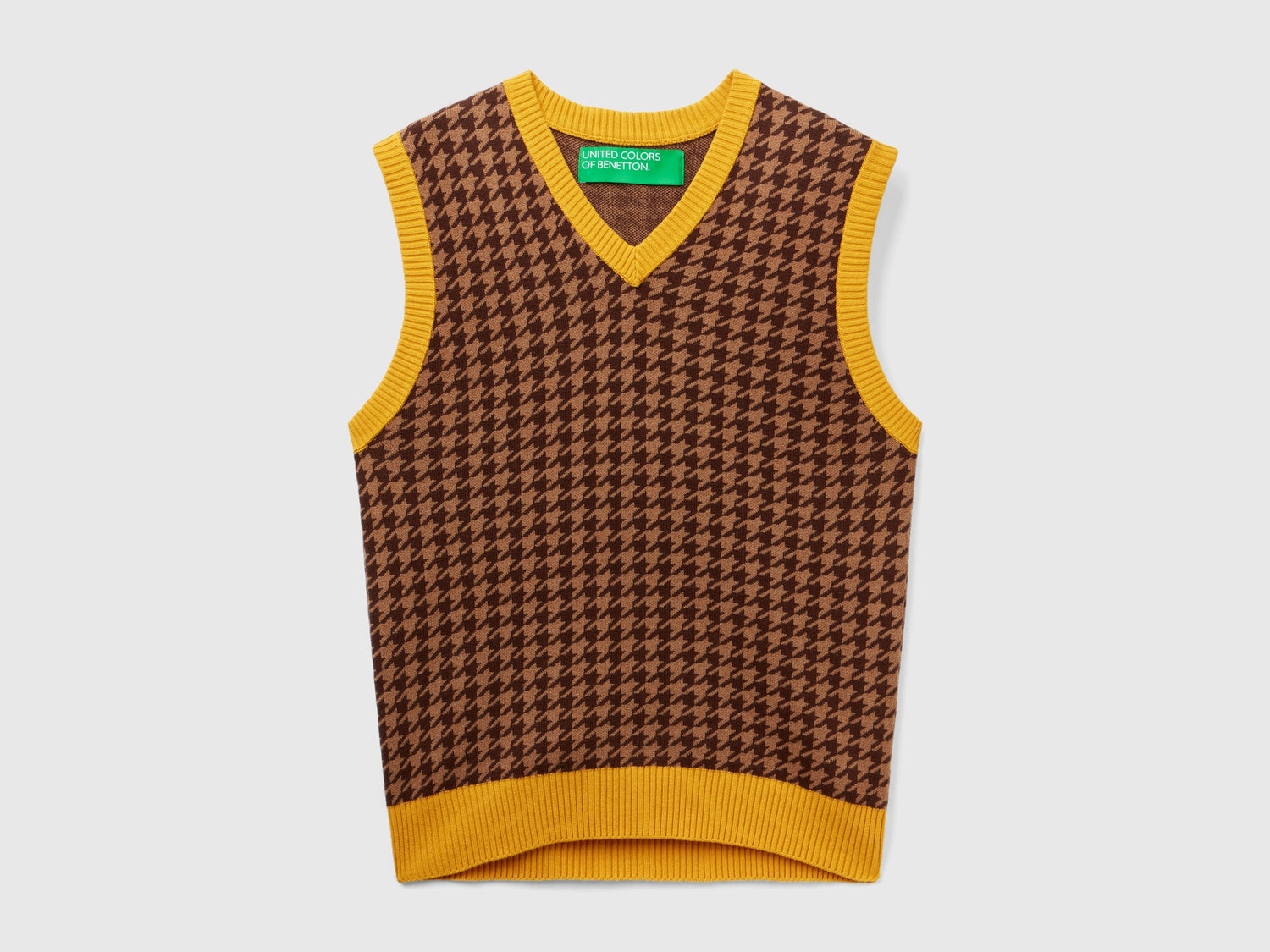 Gilet pied de poule in misto cashmere da uomo multi-color | Benetton Outlet