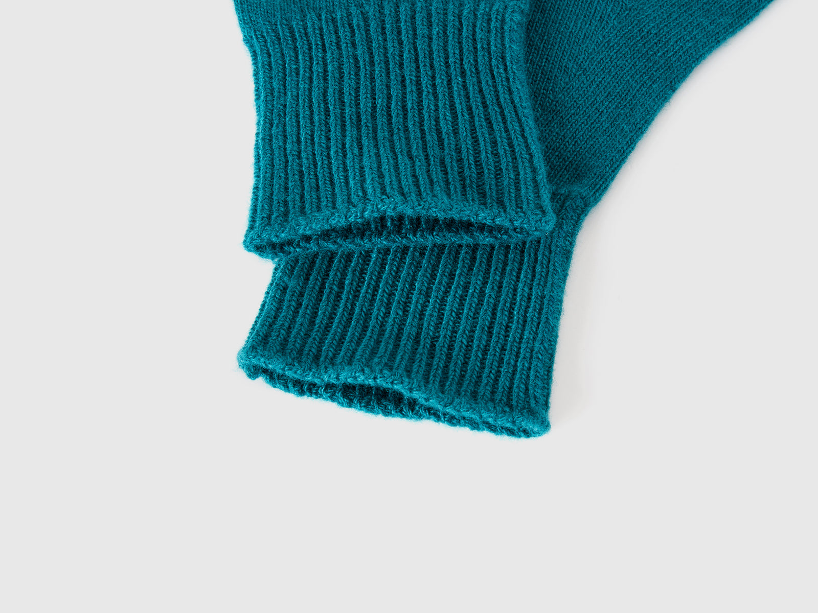 Guanti in pura lana Merino da donna verde scuro 3 | Benetton Outlet
