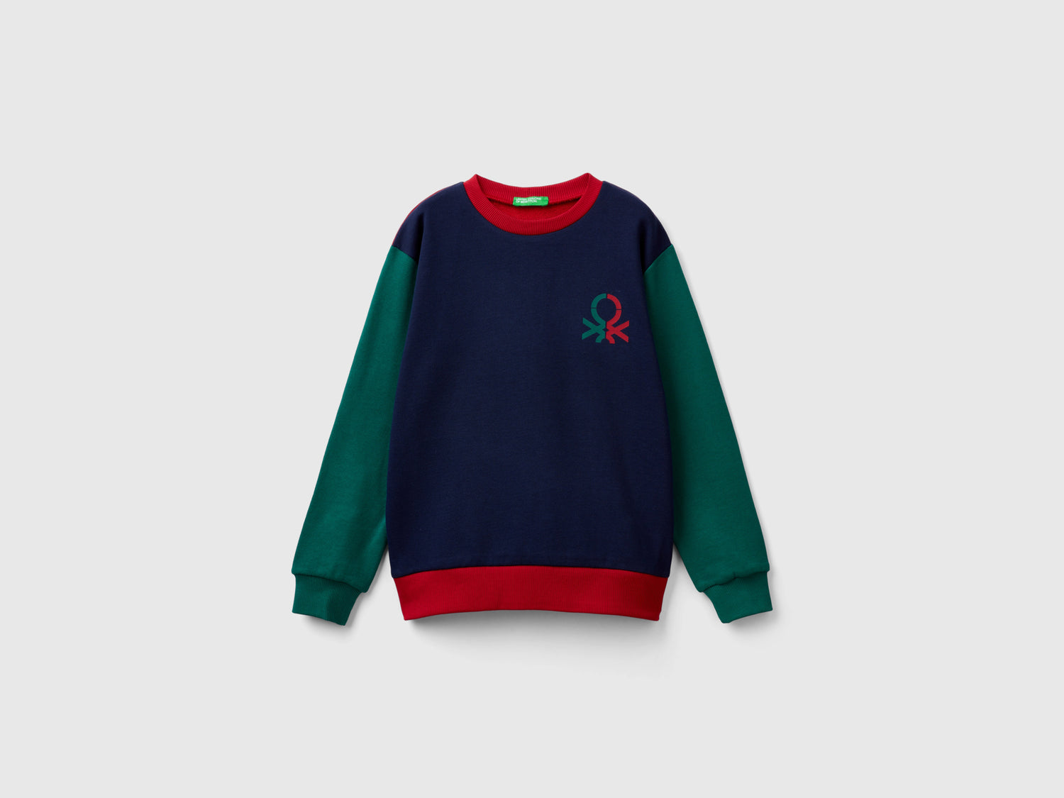 Felpa con stampa logo da bambino multi-color | Benetton Outlet