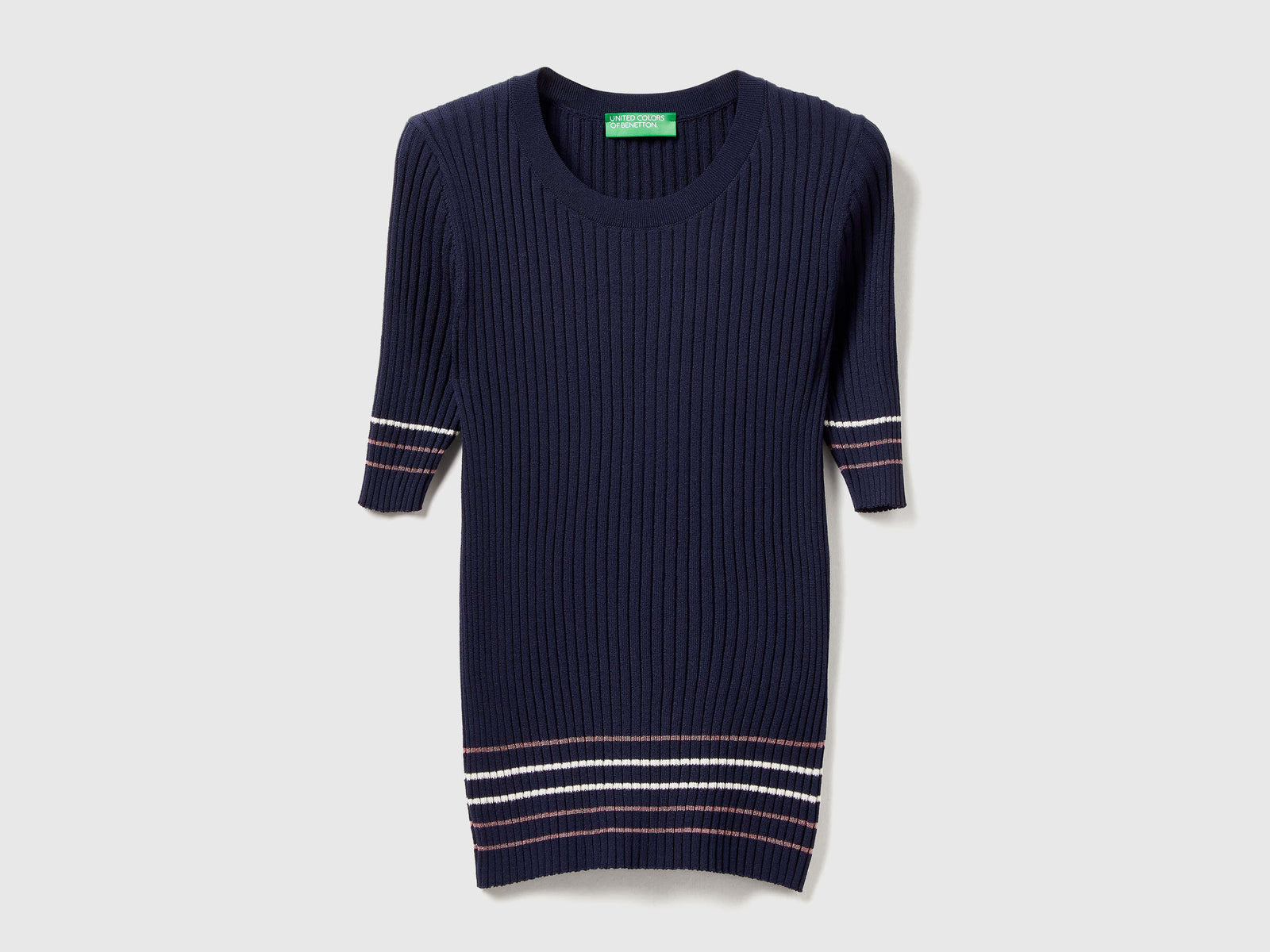 Maglioncino in misto viscosa da donna blu scuro | Benetton Outlet