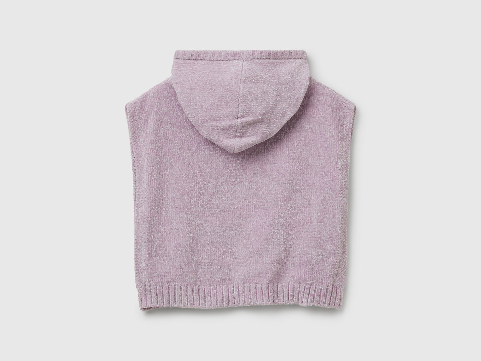 Poncho in ciniglia da bambina lavanda 2 | Benetton Outlet