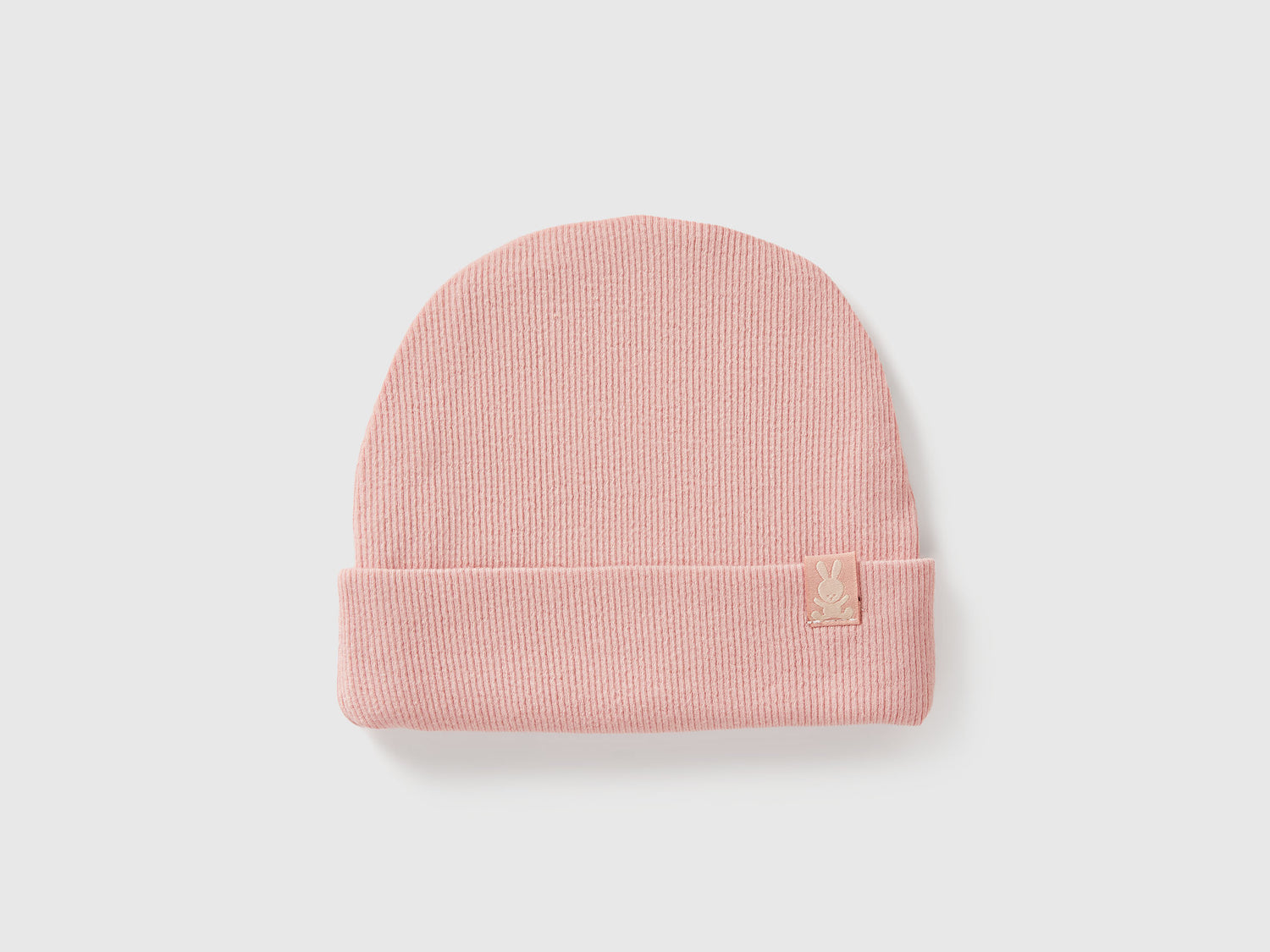 Cappellino in cotone stretch da neonato rosa tenue | Benetton Outlet