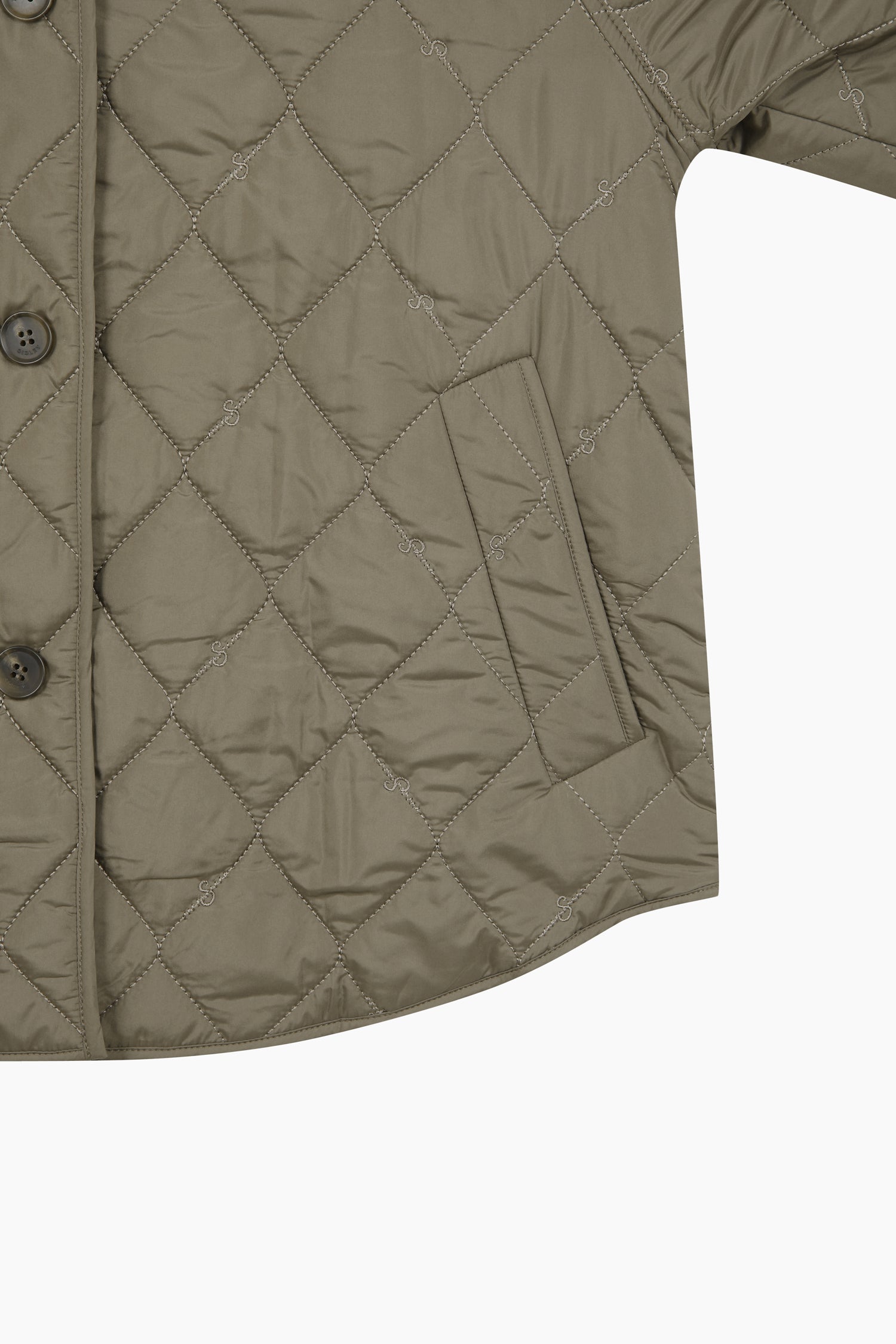 Giubbotto trapuntato da donna verde oliva 4 | Sisley Outlet