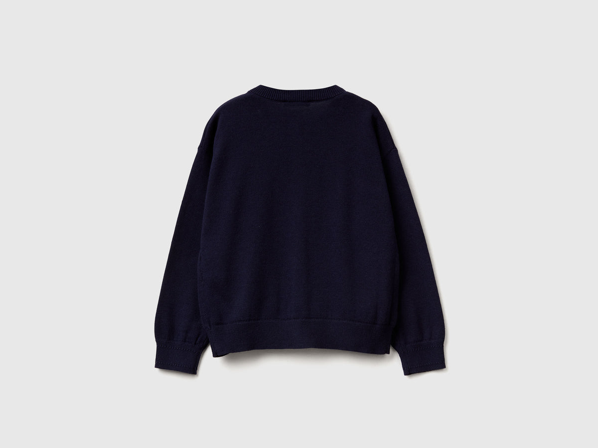 Cardigan girocollo in puro cotone