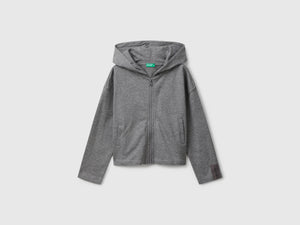 Felpa con zip e cappuccio