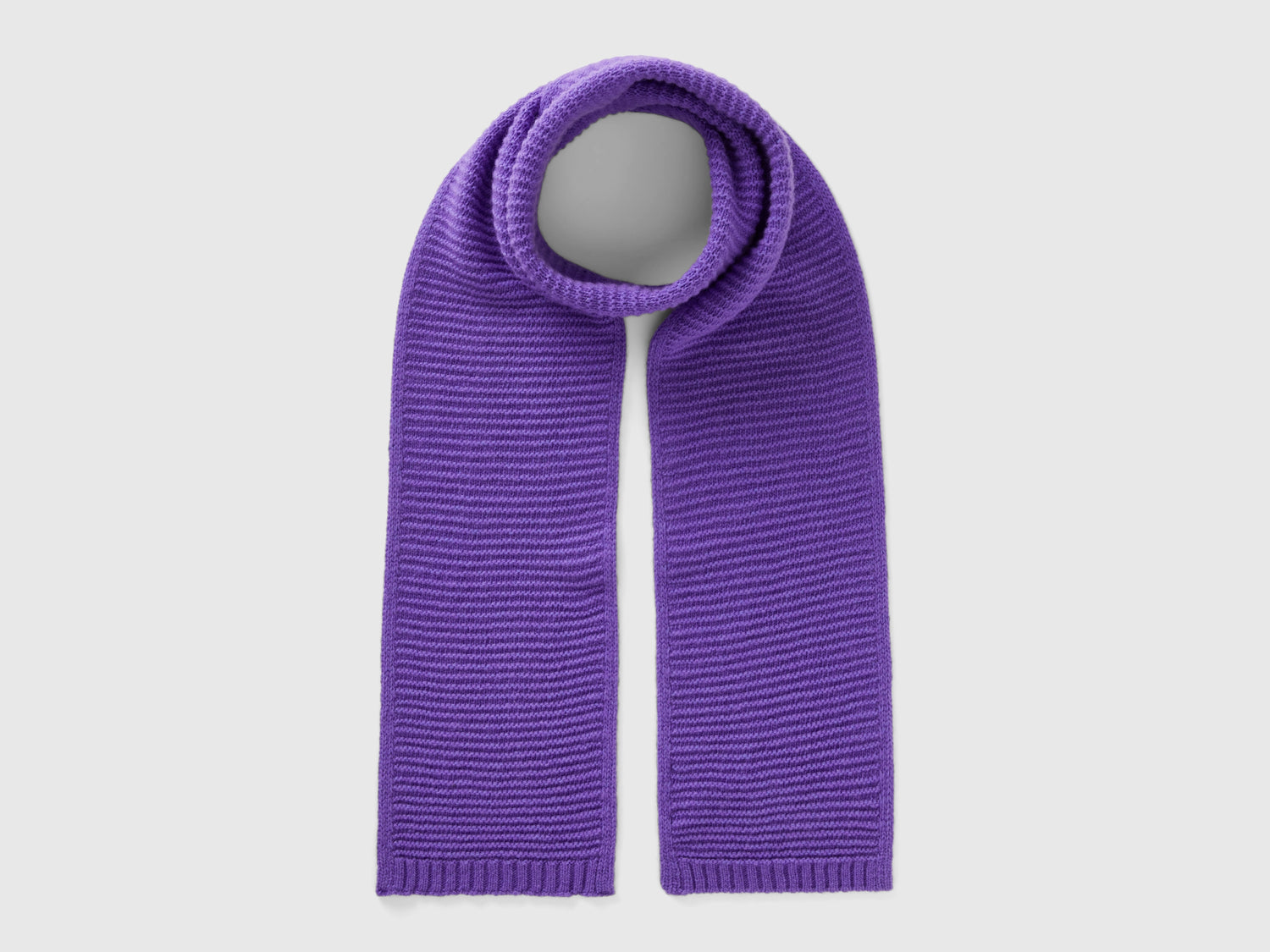 Sciarpa lavorata in misto lana stretch da bimbo viola | Benetton Outlet