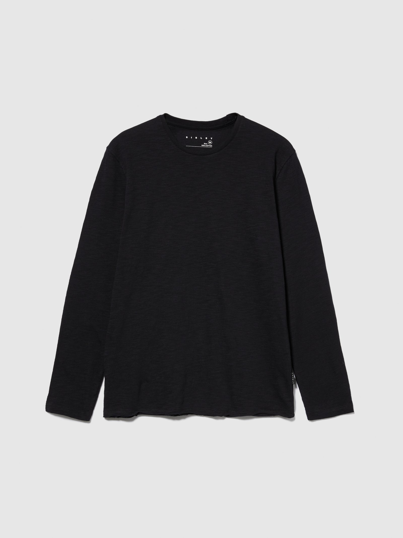 T-shirt a maniche lunghe da uomo nero | Sisley Outlet